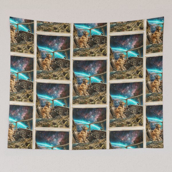 Item preview, Cosmic Aviator Golden Retriever designed and sold by PictoVibe.