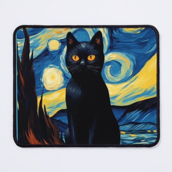 Item preview, Black Cat Tarot Starry Night Art designed and sold by varin-studio.