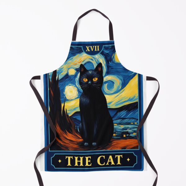 Item preview, Black Cat Tarot Starry Night Art designed and sold by varin-studio.