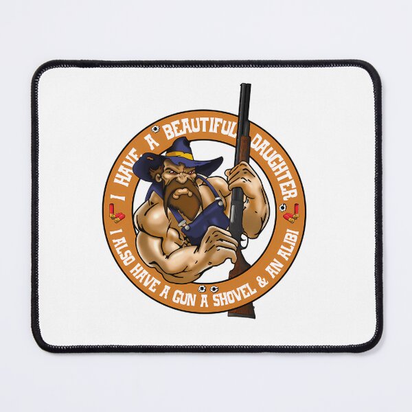 Item preview, Protective Father Shotgun Shovel And An Alibi Round Emblem designed and sold by Lukadente.