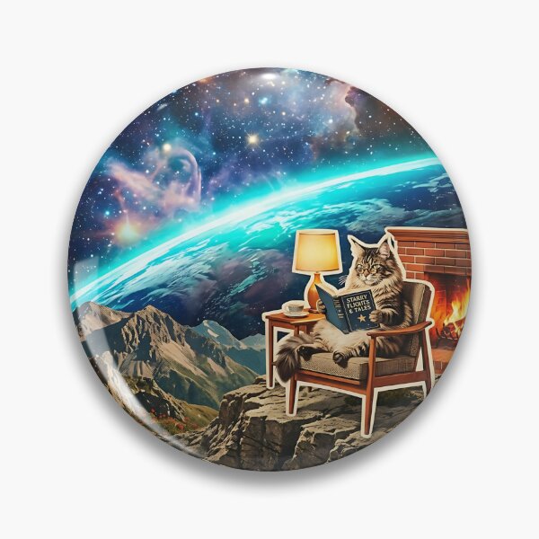 Item preview, Reading Maine Coon by the Cosmos designed and sold by PictoVibe.