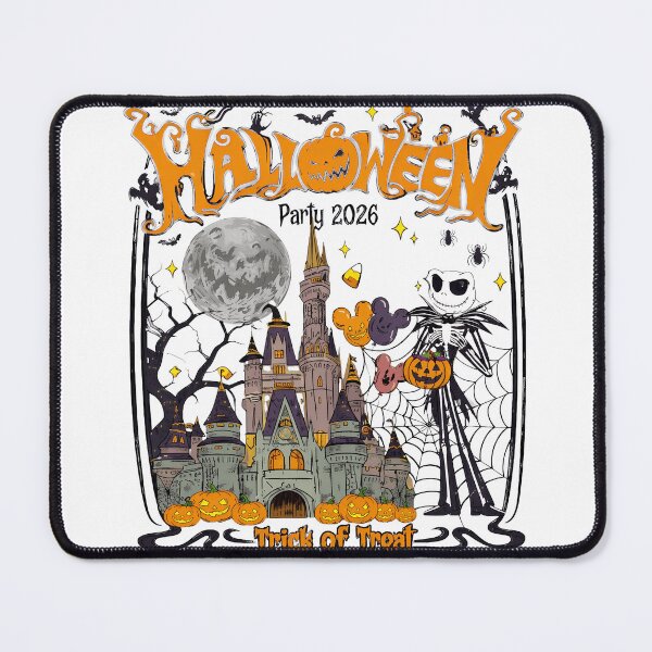 Item preview, Halloween Haunted Castle Skeleton Pumpkin Party Artwork designed and sold by AndreaMar78112.