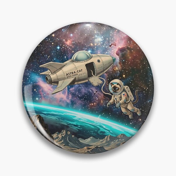 Item preview, Siamese Astronaut on a Spacewalk designed and sold by PictoVibe.