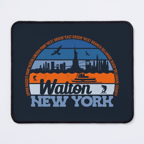 Item preview, Walton New York Sunset Retro Vintage Local Pride Logo designed and sold by CRHPOD20.