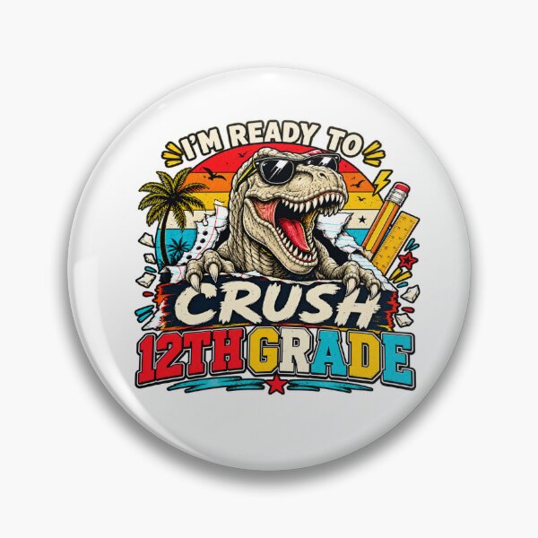 Item preview, I'm Ready to Crush 12th Grade Dinosaur Back to School designed and sold by WhooHoo-Art.
