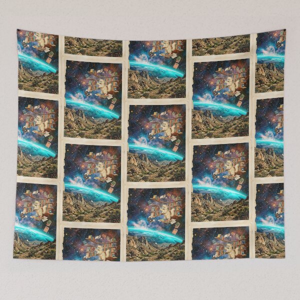 Item preview, Persian Cat Cosmic Librarian designed and sold by PictoVibe.