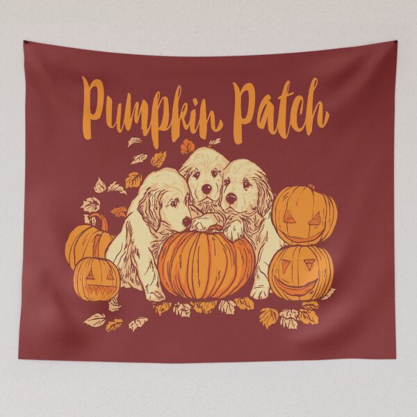 Item preview, Pumpkin Patch Puppies designed and sold by twindragonthreads.