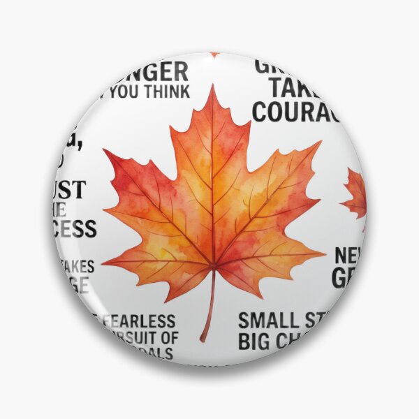 Item preview, Autumn Motivation: Watercolor Maple Leaves & Inspirational Quotes designed and sold by larbimalki.