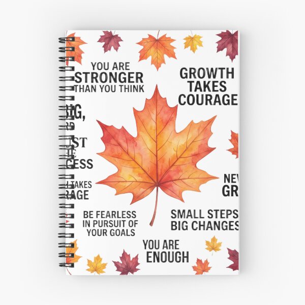 Item preview, Autumn Motivation: Watercolor Maple Leaves & Inspirational Quotes designed and sold by larbimalki.