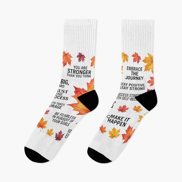 Item preview, Autumn Motivation: Watercolor Maple Leaves & Inspirational Quotes designed and sold by larbimalki.