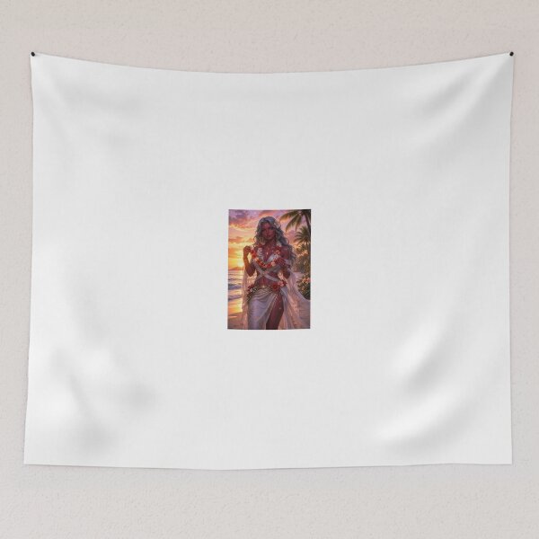 Item preview, Tropical Goddess in White Aloha Attire designed and sold by CathryneDelamort.
