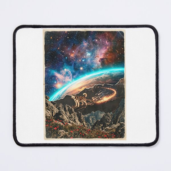 Item preview, Husky Sled Across Shooting Stars designed and sold by PictoVibe.