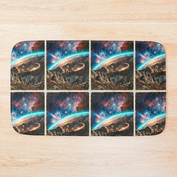 Item preview, Husky Sled Across Shooting Stars designed and sold by PictoVibe.