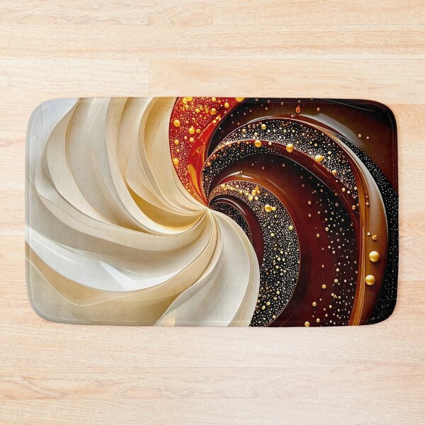 Item preview, Dynamic Swirl of Colors in Cream and Chocolate designed and sold by Vicky Brago-Mitchell®.