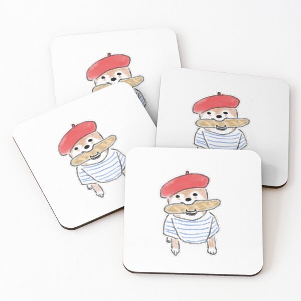 Item preview, French Shiba Inu with Baguette designed and sold by raun.draw.