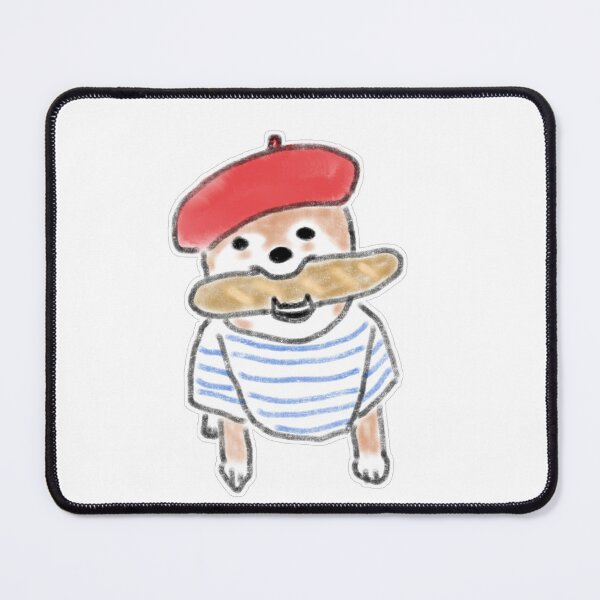 Item preview, French Shiba Inu with Baguette designed and sold by raun.draw.