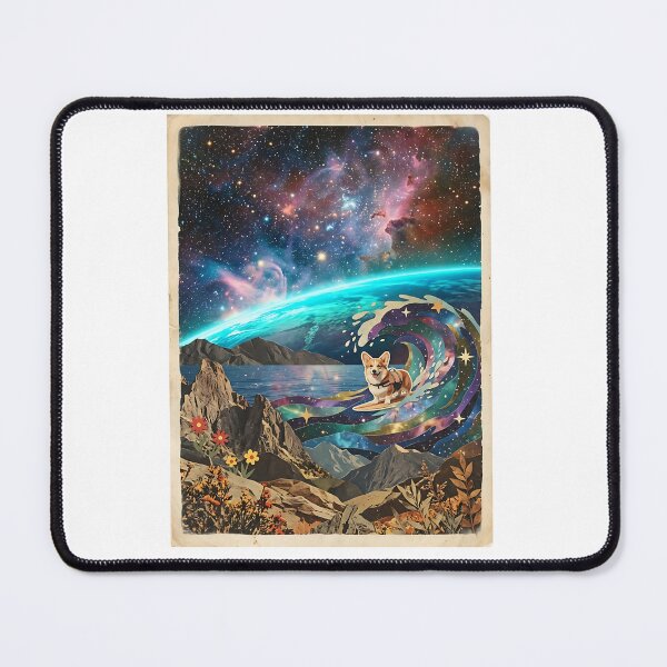 Item preview, Corgi Surfer on a Cosmic Wave designed and sold by PictoVibe.