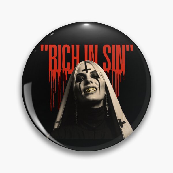 Item preview, Gothic Nun Rich In Sin Gold Grillz Streetwear designed and sold by SilverSeaBKK.