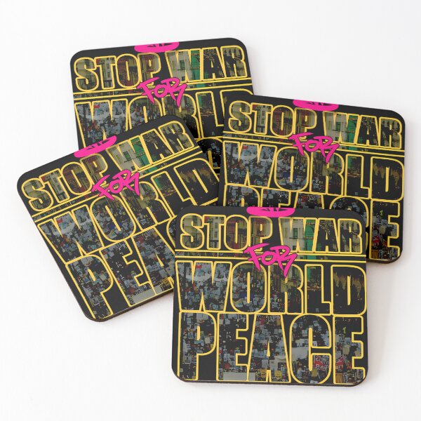 Item preview, stop war for world peace typography design designed and sold by PrismSketchy.
