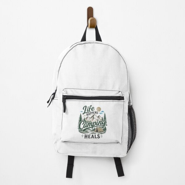 Item preview, Life Happens Camping Heals Vintage Mountain Adventure designed and sold by FestivityFinds.
