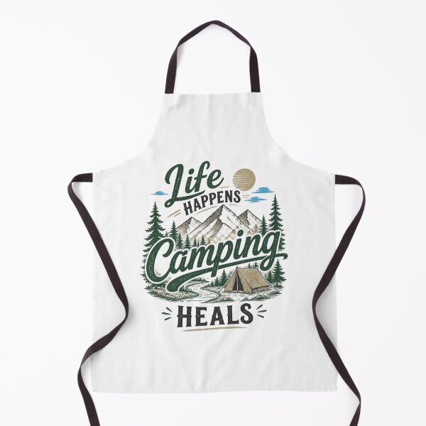 Item preview, Life Happens Camping Heals Vintage Mountain Adventure designed and sold by FestivityFinds.
