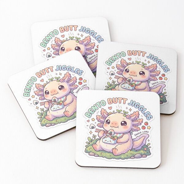 Item preview, Baby Axolotl – Kawaii "Bento Butt Jiggles" Sticker designed and sold by Chipkooo.