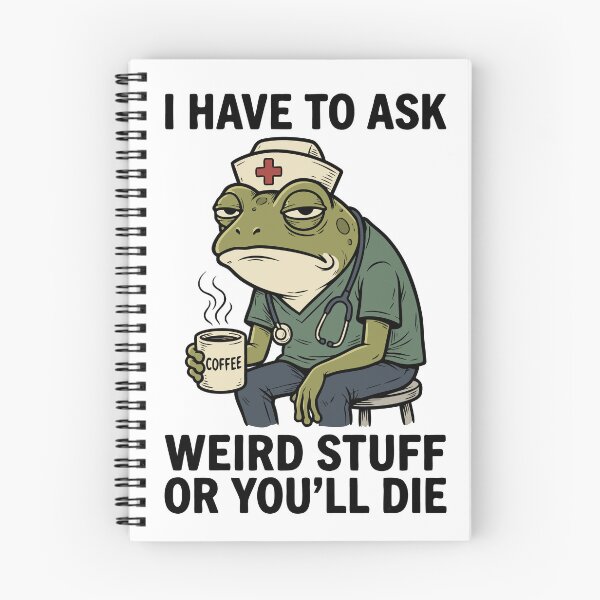Item preview, Tired Nurse Frog Drinking Coffee Funny Healthcare Gift designed and sold by WhooHoo-Art.