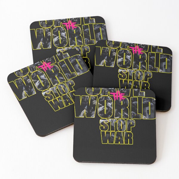 Item preview, save the world stop war thypography design designed and sold by WhimsicTalies.