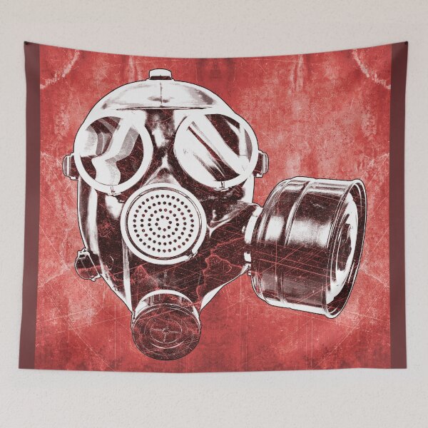 Item preview, Soviet GP-7 Gas Mask Cold War Survival Gear Red designed and sold by Ghoul Enterprises.