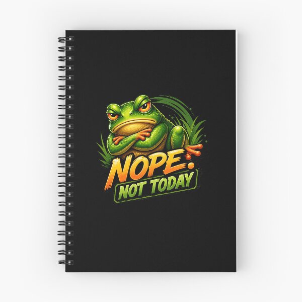 Item preview, Nope Not Today Grumpy Frog Funny Sarcastic Quote designed and sold by WhooHoo-Art.