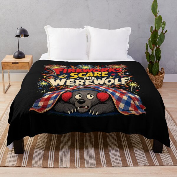 Item preview, Fireworks Scare the Werewolf designed and sold by Sonic Nova Studios.