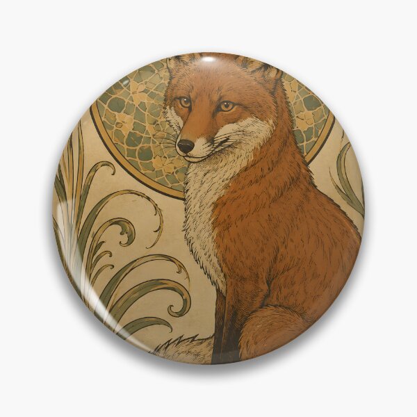 Item preview, Art Nouveau Fox Decorative Panel designed and sold by kuradoshanon.