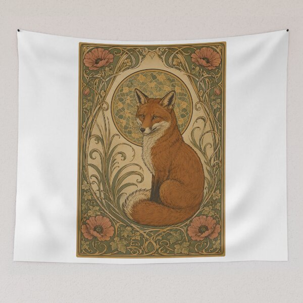 Item preview, Art Nouveau Fox Decorative Panel designed and sold by kuradoshanon.