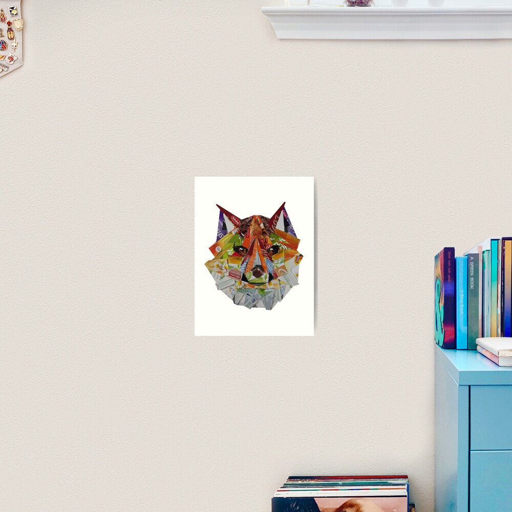 Low poly fox Art Print