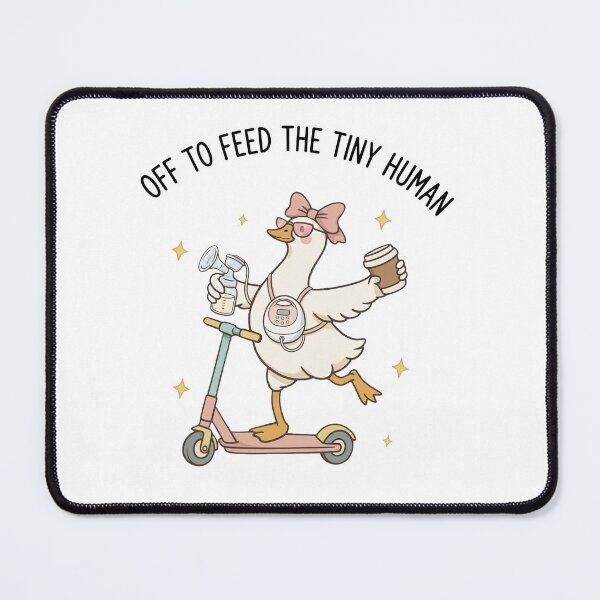 Item preview, Off To Feed The Tiny Human Funny Breastfeeding Mom New Mom Shirt designed and sold by Kerryberri.