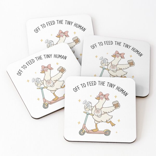Item preview, Off To Feed The Tiny Human Funny Breastfeeding Mom New Mom Shirt designed and sold by Kerryberri.