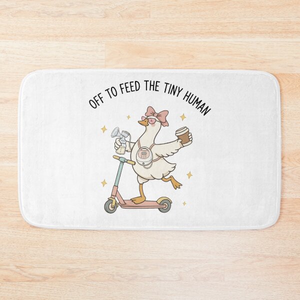 Item preview, Off To Feed The Tiny Human Funny Breastfeeding Mom New Mom Shirt designed and sold by Kerryberri.