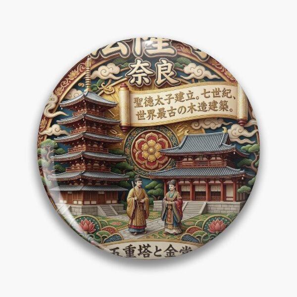 Item preview, HORYU-JI TEMPLE NARA designed and sold by likbatonboot.
