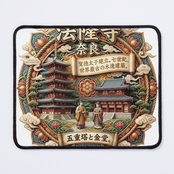 Item preview, HORYU-JI TEMPLE NARA designed and sold by likbatonboot.