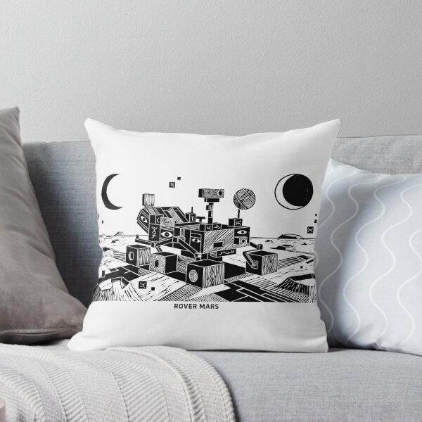 Item preview, Mars Rover Space Exploration Woodcut Linocut Art designed and sold by KiwiRider.