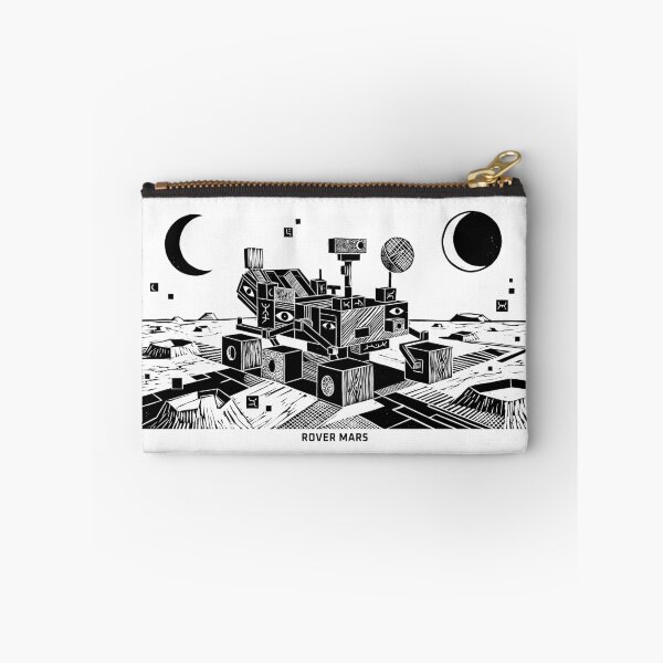 Item preview, Mars Rover Space Exploration Woodcut Linocut Art designed and sold by KiwiRider.