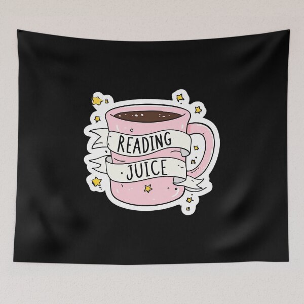 Item preview, Funny Reading Juice Cute Pink Coffee Mug Bookworm designed and sold by FestivityFinds.