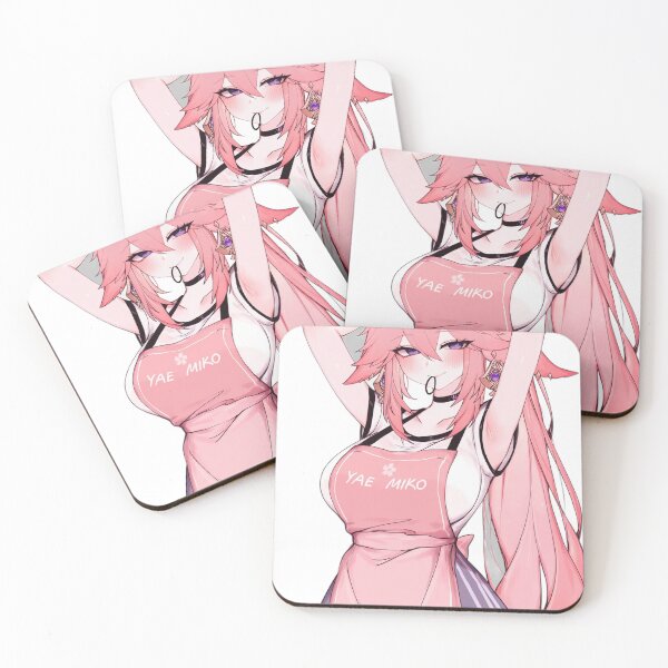 Item preview, Yae Miko Pink Apron Genshin Impact designed and sold by KomiArts.