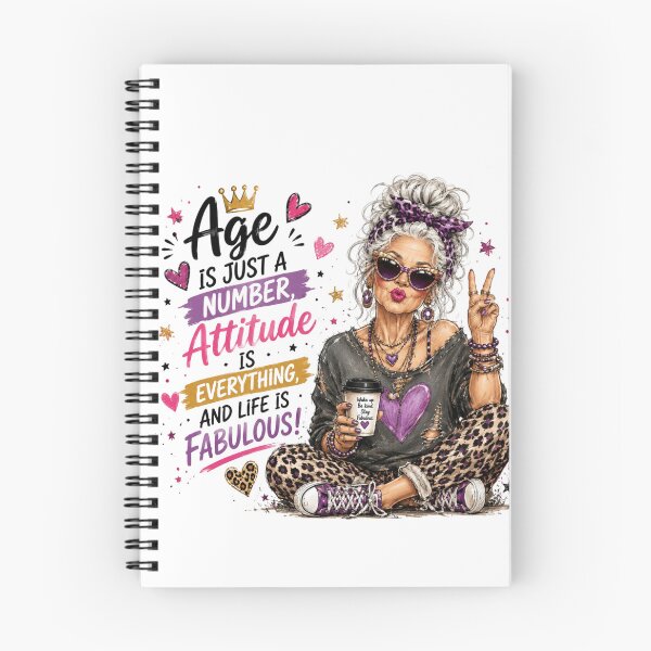 Item preview, Age Is Just a Number Attitude Is Everything Fabulous Woman designed and sold by WhooHoo-Art.