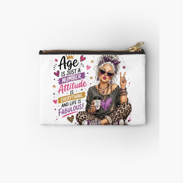 Item preview, Age Is Just a Number Attitude Is Everything Fabulous Woman designed and sold by WhooHoo-Art.