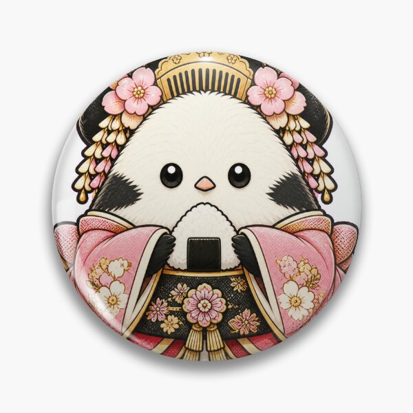 Item preview, Oiran with Onigiri Shima Enaga Snow Bird designed and sold by ToshiCreate.