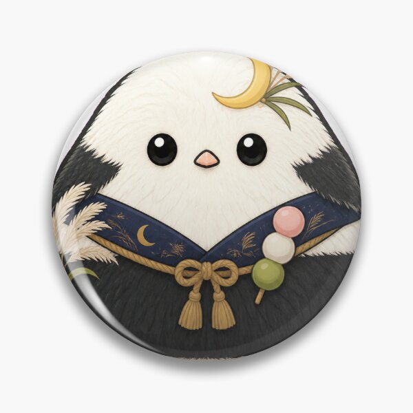 Item preview, Moon Viewing Otsukimi Shima Enaga Bird designed and sold by ToshiCreate.