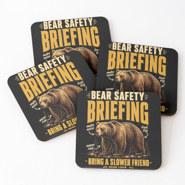 Item preview, Bear Safety Briefing Bring A Slower Friend Hiking Camping Outdoor Humor Wilderness Survival designed and sold by BrockmeyeSB.