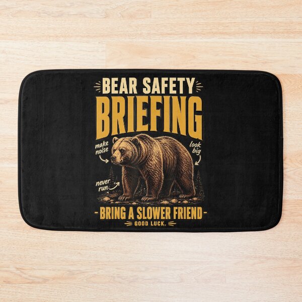 Item preview, Bear Safety Briefing Bring A Slower Friend Hiking Camping Outdoor Humor Wilderness Survival designed and sold by BrockmeyeSB.