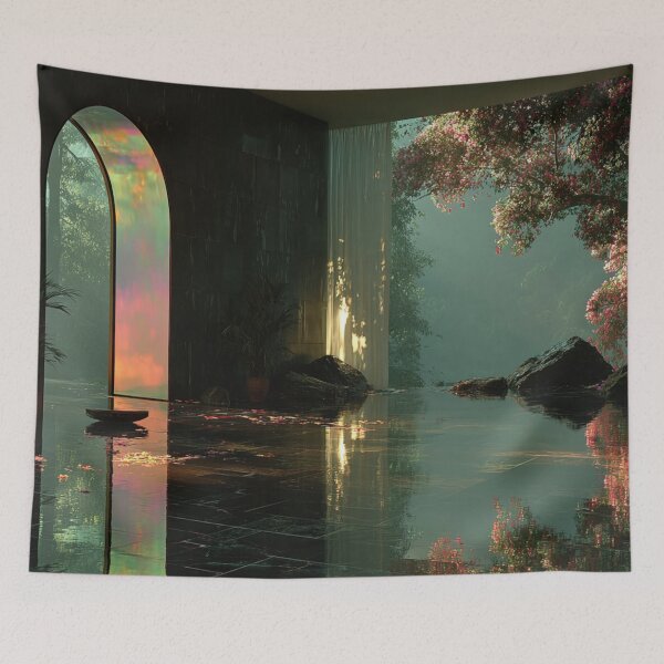 Item preview, Ethereal Japandi Portal – Surreal Nature Dreamscape designed and sold by GSizzle1.